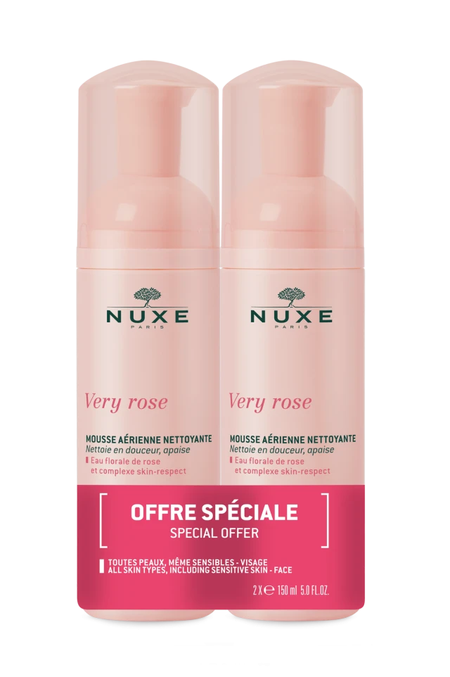 Nuxe Very Rose Αφρός Καθαρισμού 2x150ml