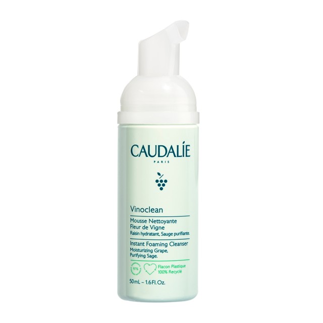 Caudalie Vinoclean Instant Foaming Cleanser Απαλός Αφρός Καθαρισμού 50ml