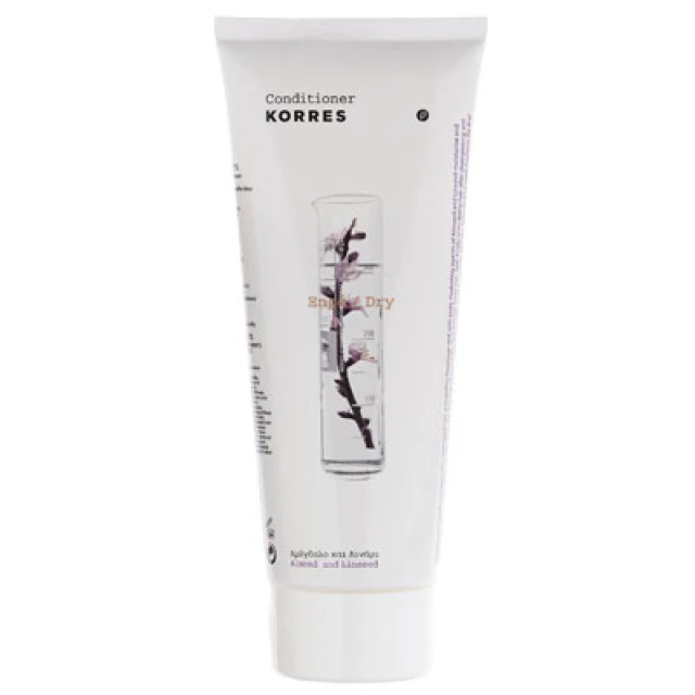 Korres Conditioner για Ξηρά Αφυδατωμένα Μαλλιά Αμύγδαλο & Λινάρι 200ml