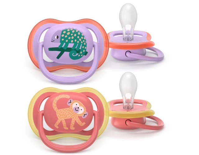 Philips Avent Πιπίλα Σιλικόνης Ultra Air 18+m Ροζ-Μωβ