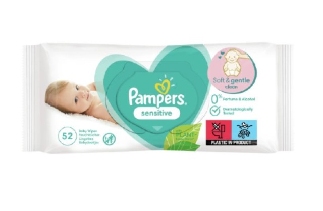 Pampers Sensitive Μωρομάντηλα 52τμχ