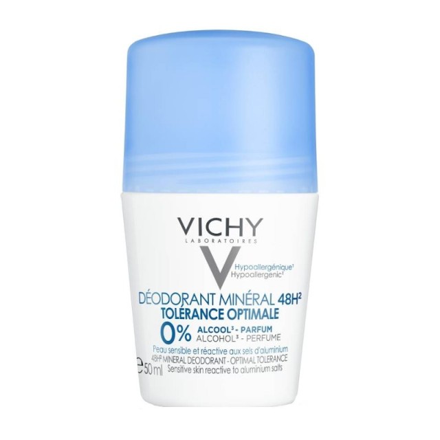 Vichy Deodorant Mineral 48H Roll 0% Alcool για Eυαίσθητες Eπιδερμίδες 50ml