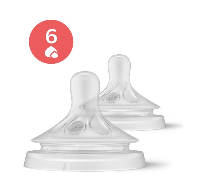 Philips Avent Natural Response Θηλή Σιλικόνης 6+m Ροή 6 2τμχ