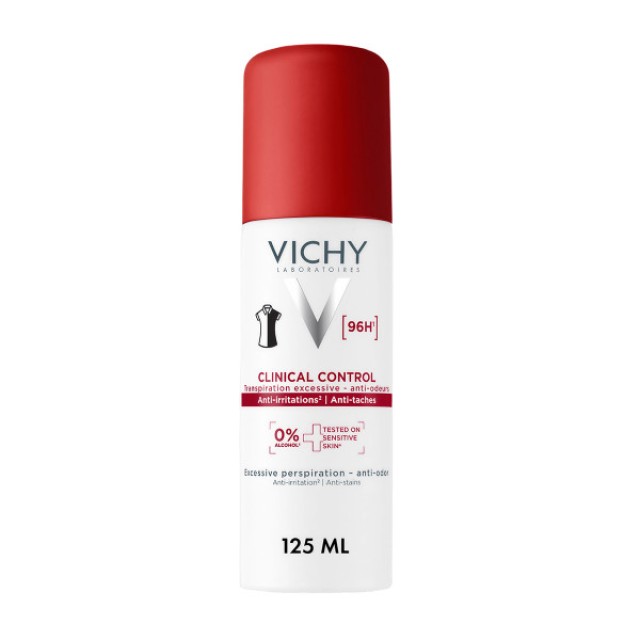 Vichy Clinical Control Αποσμητικό Σπρέι για 96ώρες Προστασίας 125ml