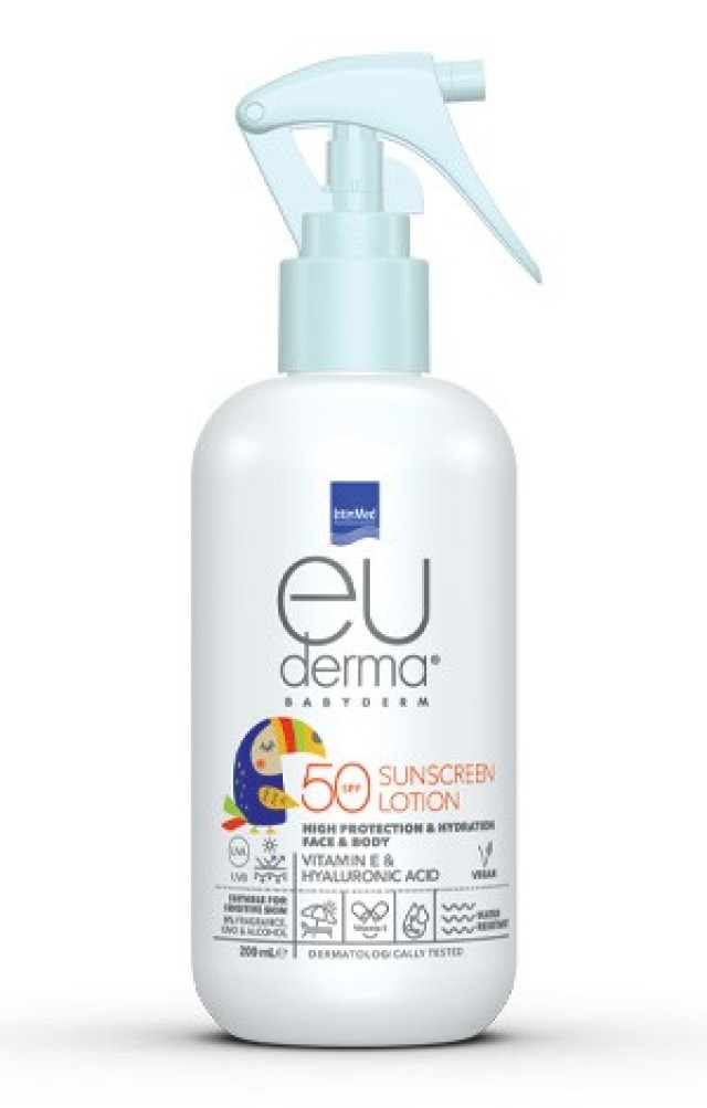 Intermed Euderma Babyderm Sunscreen Lotion SPF50 200ml
