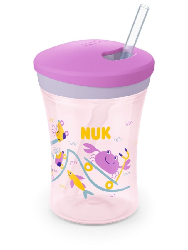 NUK Action Cup Μωβ 230ml 12m+