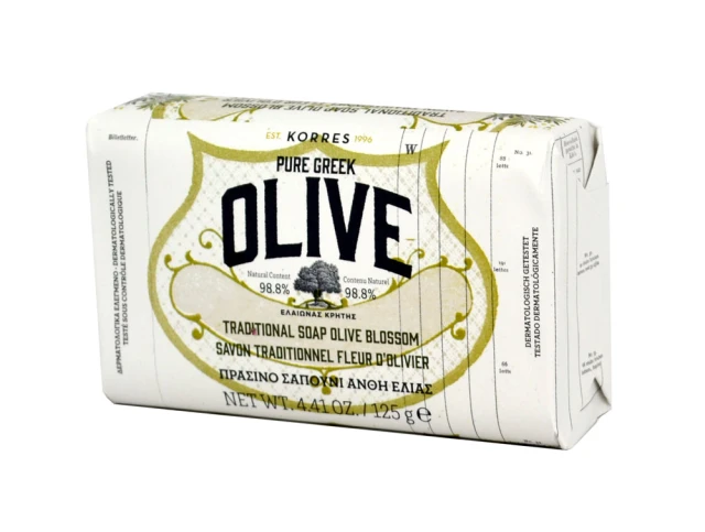 Korres Pure Greek Olive Πράσινο Σαπούνι Άνθη Ελιάς 125gr