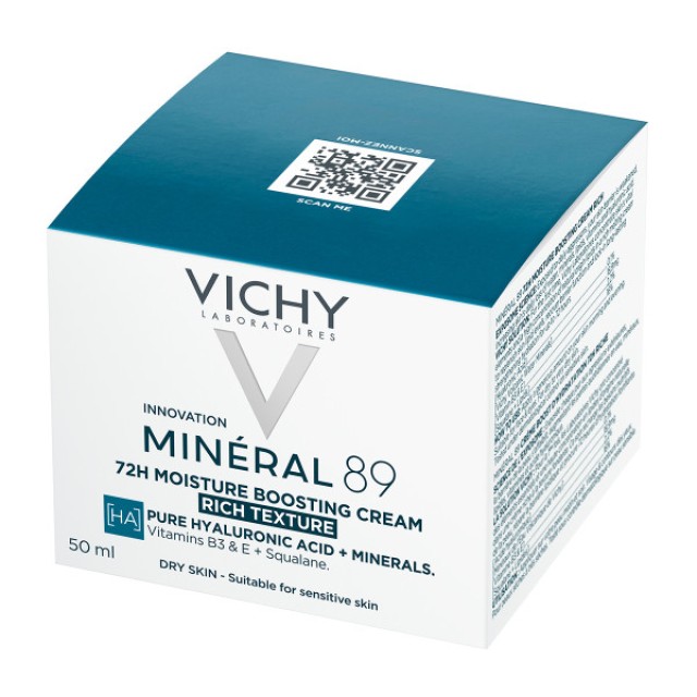 Vichy Mineral 89 Booster Ενυδάτωσης Κρέμα με Πλούσια Υφή 50ml