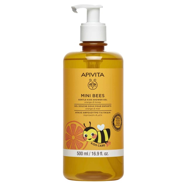 Apivita Mini Bees Απαλό Αφρόλουτρο για Παιδιά Πορτοκάλι&Μέλι 500ml