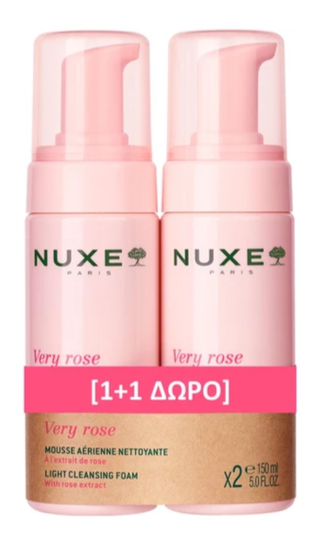 Nuxe Very Rose Αφρός Καθαρισμού 2x150ml