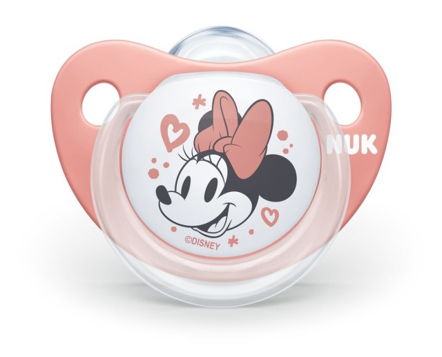 NUK Πιπίλα Σιλικόνης Ρόζ Minnie 0-6m