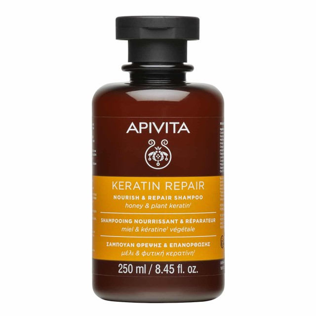 Apivita Σαμπουάν Θρέψης & Επανόρθωσης για Ξηρά-Ταλαιπωρημένα Μαλλιά με Μέλι+Φυτική Κερατίνη  250ml