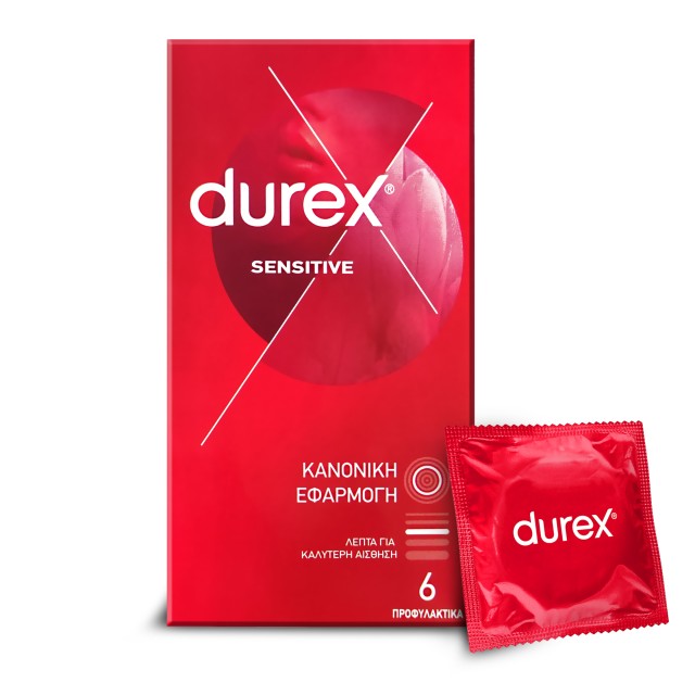 Durex Προφυλακτικά Πολύ Λεπτά Sensitive 6τμχ