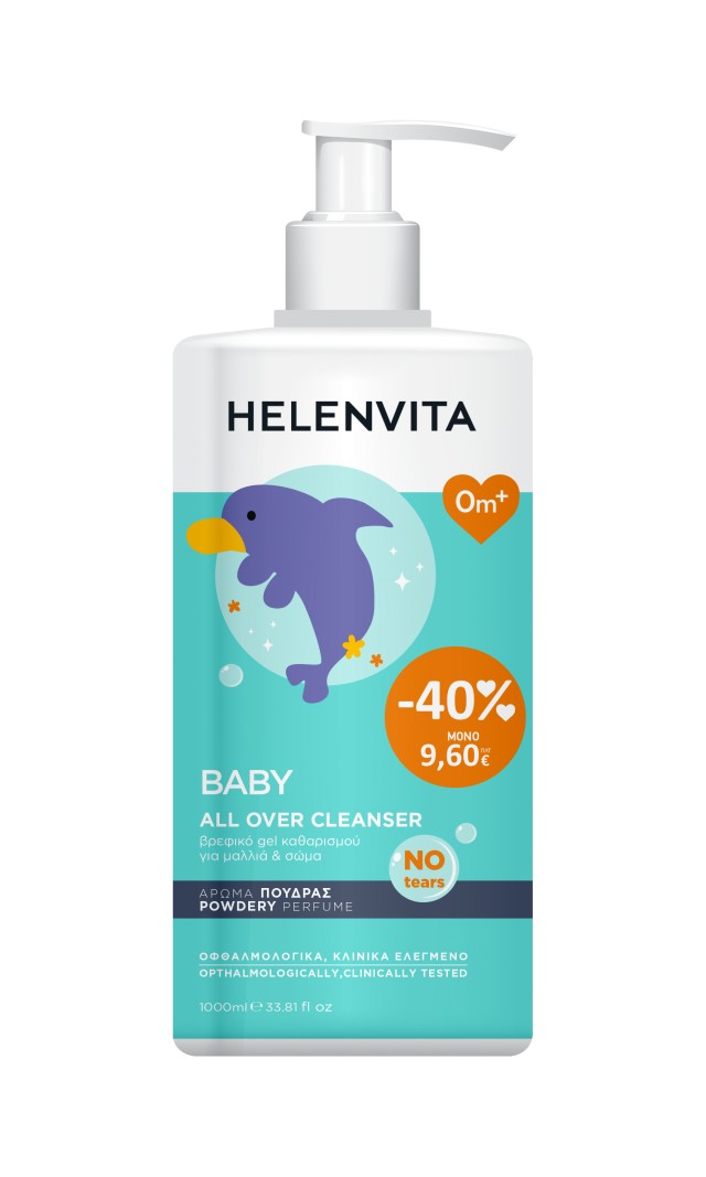 Helenvita Baby Allover Cleanser Hair&Body Talc 1lt