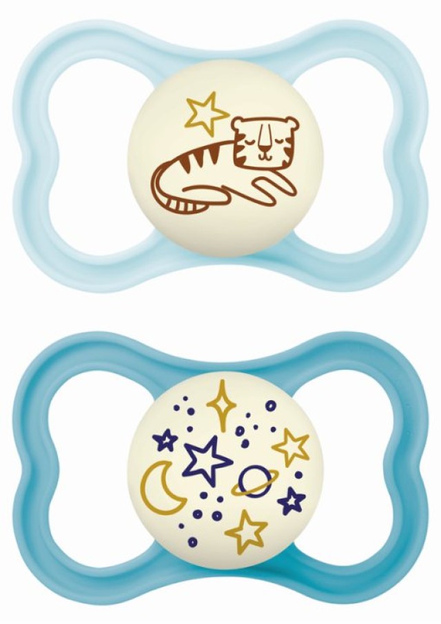 MAM Πιπίλα Supreme Night Σιλικόνης 16+ Μηνών Μπλέ-Γαλάζιο