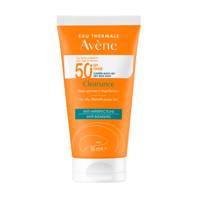 Avene Cleanance Solaire Αντηλιακό Προσώπου SPF50+ για το Ευαίσθητο Λιπαρό Δέρμα με Ατέλειες 50ml