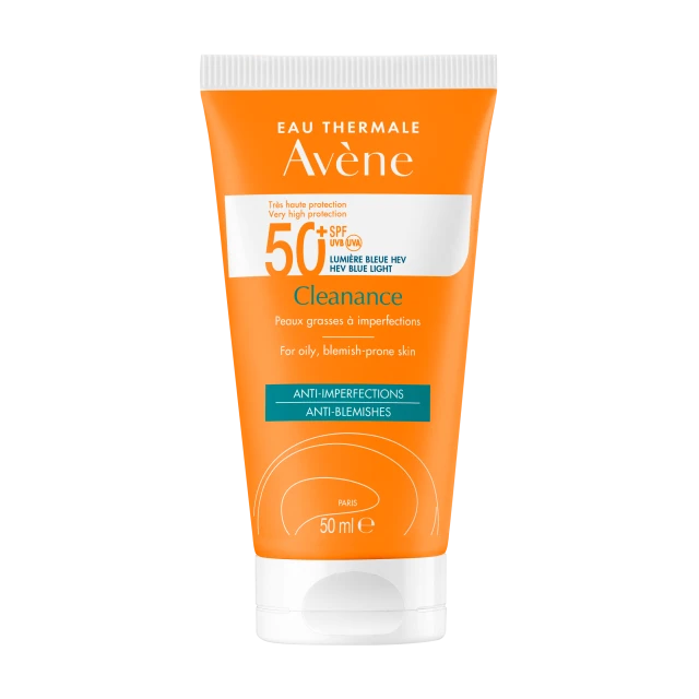 Avene Cleanance Solaire Αντηλιακό Προσώπου SPF50+ για το Ευαίσθητο Λιπαρό Δέρμα με Ατέλειες 50ml
