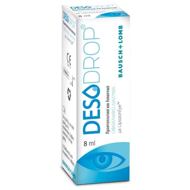 Bausch & Lomb Desodrop Eye Drops Προστατευτικό & Λιπαντικό Οφθαλμικό Διάλυμα 8ml