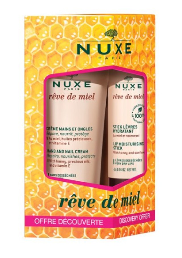 Nuxe Reve de Miel Hand Cream 30ml &Lipstick Promo Pack