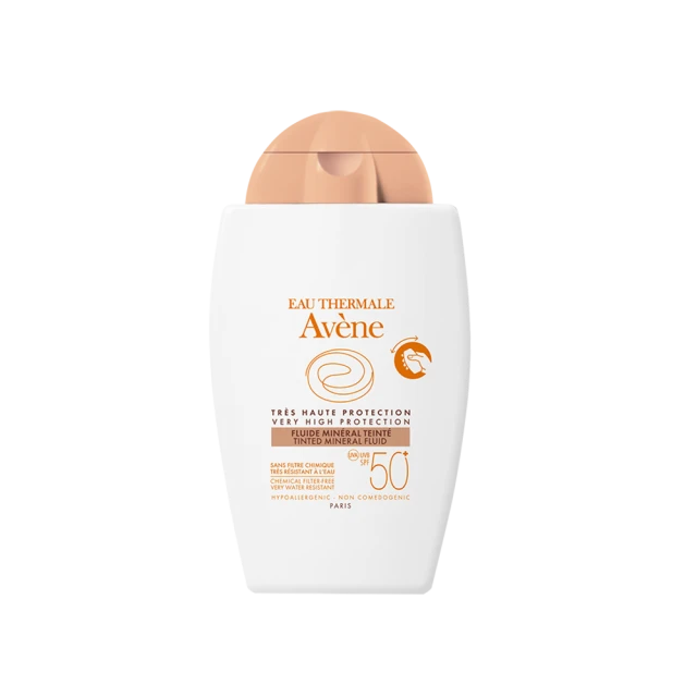 Avene Minéral Λεπτόρρευστη Αντηλιακή Κρέμα Προσώπου SPF50+ με Χρώμα για Μη Ανεκτικό Δέρμα 40ml