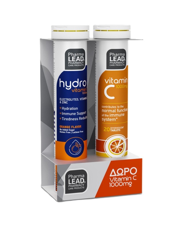 Pharmalead Hydro Vit C 20 Αναβράζουσες Ταμπλέτες +Δώρο Vit C 1000mg