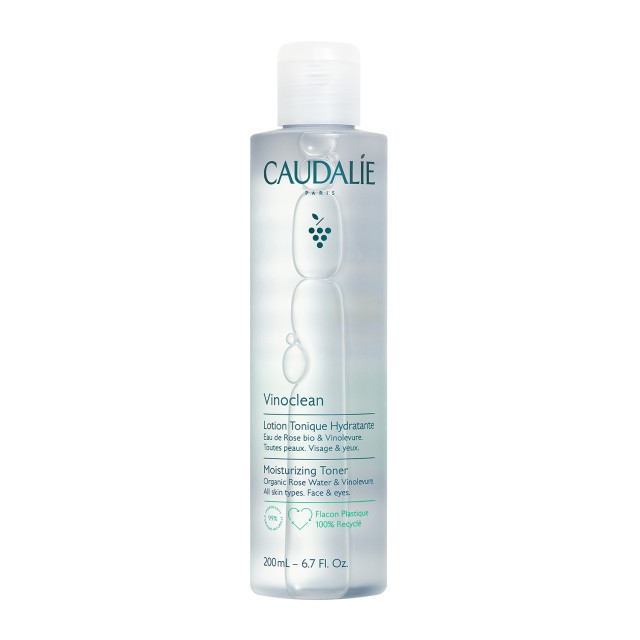 Caudalie Vinoclean Moisturizing Toner Ενυδατική & Τονωτική Λοσιόν Προσώπου 200ml