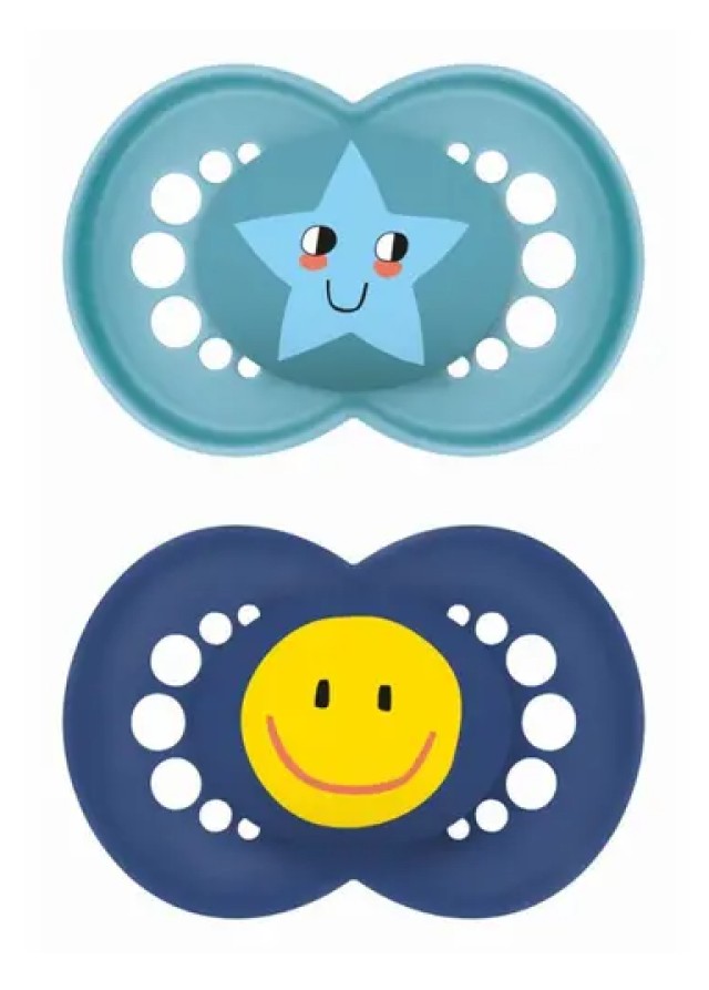 MAM Πιπίλα Original Σιλικόνης 6-16 Μηνών Γαλάζιο-Μπλέ