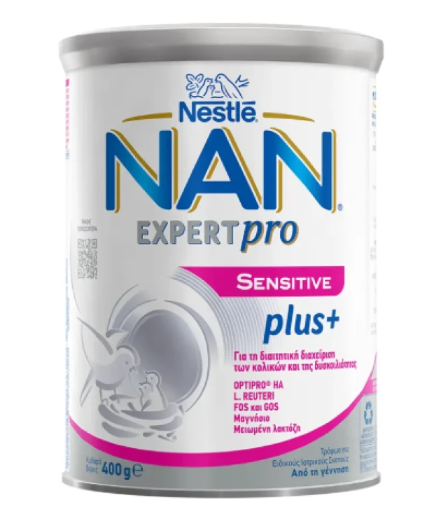 Nestle Nan Expertpro Sensitive Plus+ Γάλα για Βρέφη σε Σκόνη από τη Γέννηση 400g