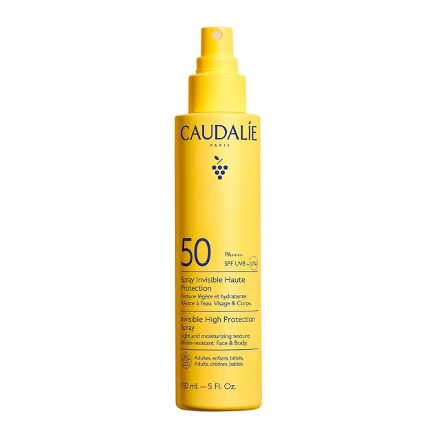Caudalie Vinosun Invisible High Protection Spray Αντηλιακό για Πρόσωπο & Σώμα SPF50 150ml