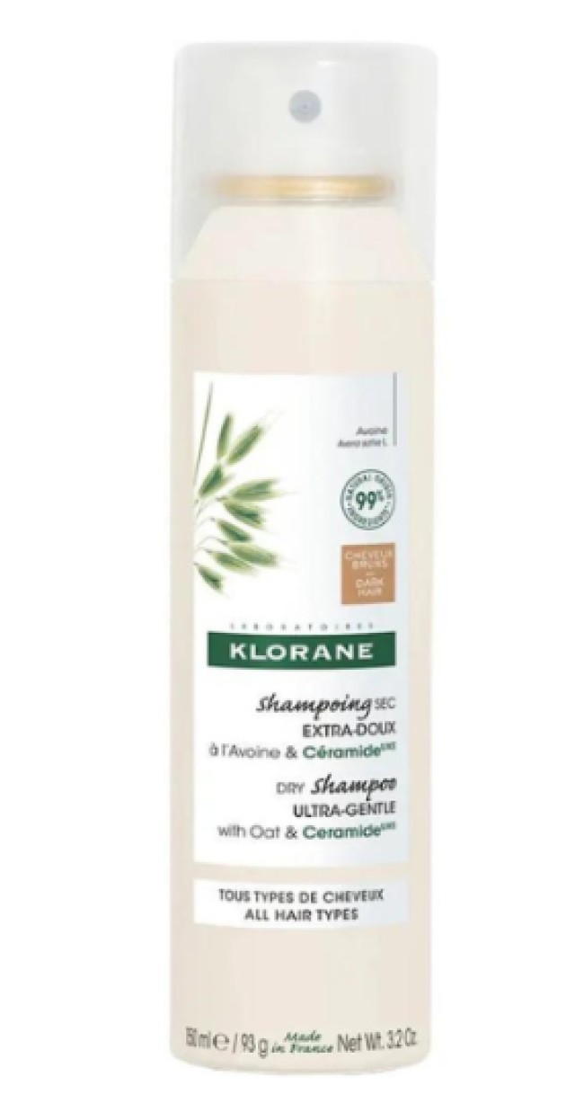 Klorane Avoine Dry Shampoo για Καστανά/Μαύρα Μαλλιά με Γαλάκτωμα Βρώμης 150ml