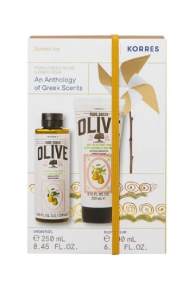 Korres Pure Greek Olive Αφρόλουτρο Μέλι Αχλάδι 250ml + Γαλάκτωμα Σώματος 200ml Set