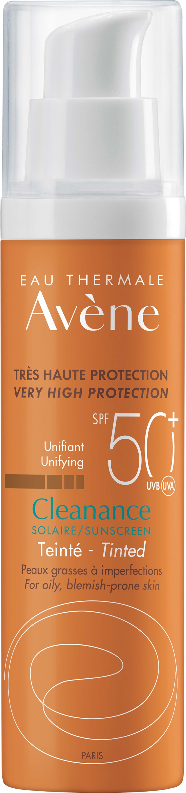 Avene Cleanance Solaire Αντηλιακό Προσώπου SPF50+ με Χρώμα για το Ευαίσθητο Λιπαρό Δέρμα με Ατέλειες 50ml