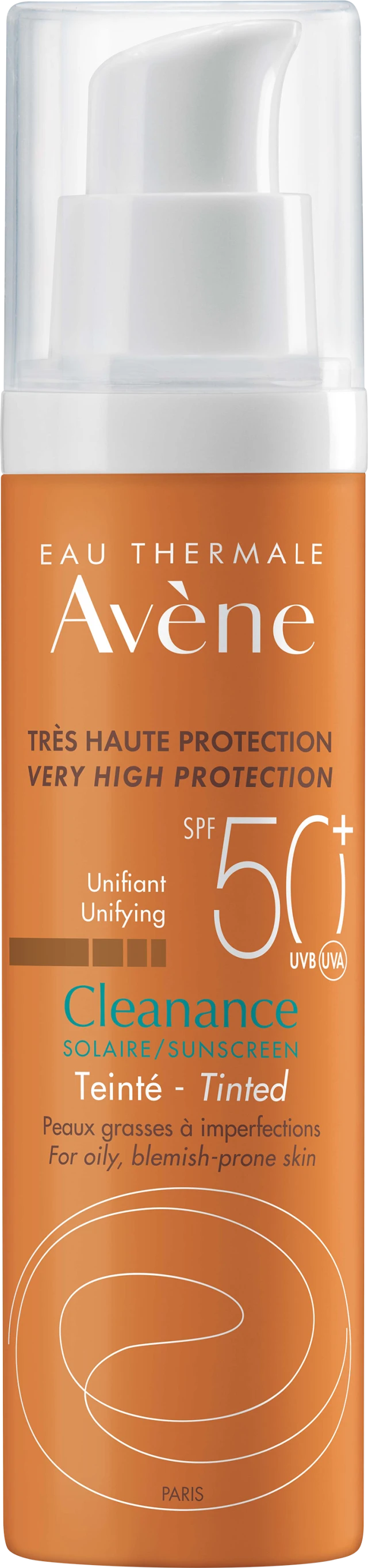 Avene Cleanance Solaire Αντηλιακό Προσώπου SPF50+ με Χρώμα για το Ευαίσθητο Λιπαρό Δέρμα με Ατέλειες 50ml