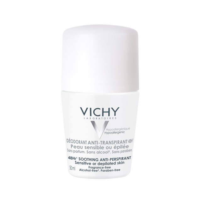 Vichy Deodorant 48h Sensitive Skin Roll-On Ευαίσθητες Επιδερμίδες 50ml