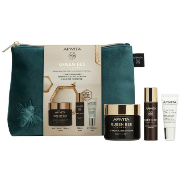 Apivita Queen Bee Longevity  Day Cream Light 50ml Promo Pack