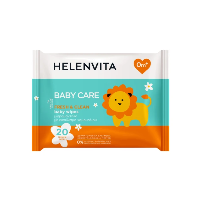 Helenvita Baby Μωρομάντηλα Χαμομήλι 64τμχ