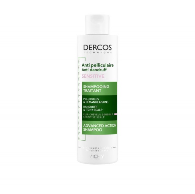 Vichy Dercos Ant-dandruff Sensitive Σαμπουάν κατά της ξηροδερμίας, της πιτυρίδας και του κνησμού-για ευαίσθητο τριχωτό 200ml