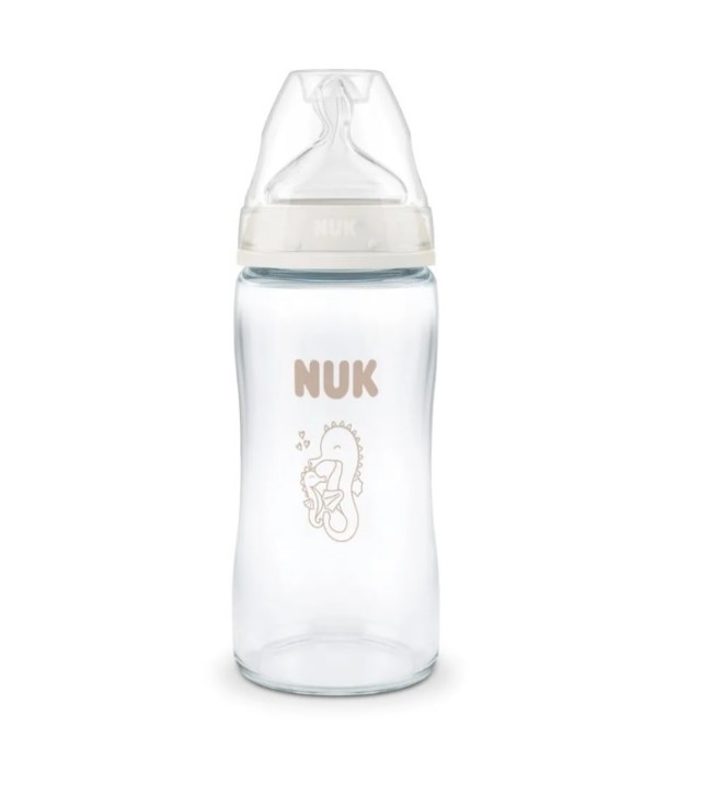 Nuk First Choice Μπιμπερό Γυάλινο 3m+ 240ml Iππόκαμπος
