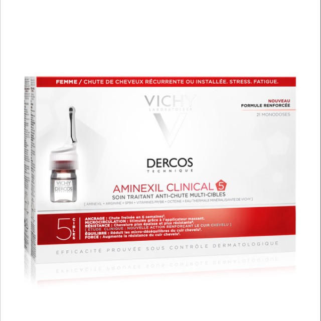 Vichy Dercos Clinical 5 Αμπούλες για Γυναίκες 21x6ml