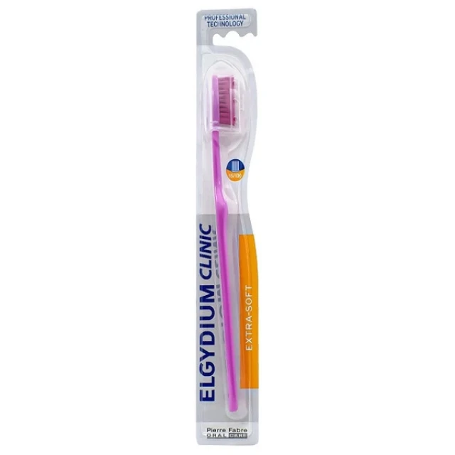 Elgydium Clinic Extra Soft 15/100 Οδοντόβουρτσα Ροζ