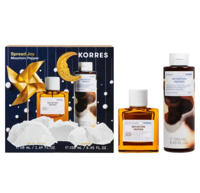Korres Mountain Pepper Eau De Toilette 50ml Promo Pack