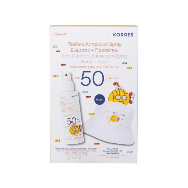 Korres Γιαούρτι Παιδικό Αντηλιακό Spray Σώματος & Προσώπου SPF50 150ml Promo Pack