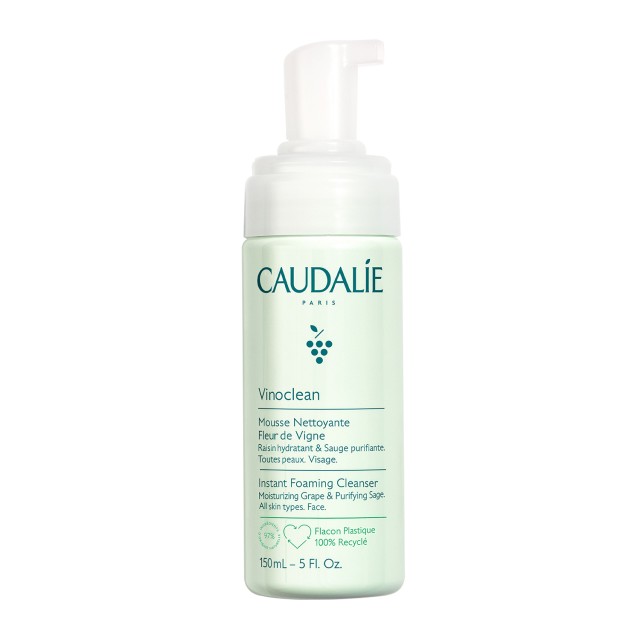 Caudalie Vinoclean Instant Foaming Cleanser Απαλός Αφρός Καθαρισμού 150ml