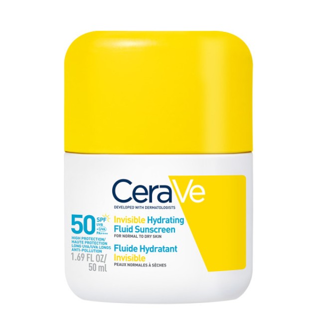 Cerave Invisible Hydrating Fluid Αντηλιακό Προσώπου SPF50 50ml