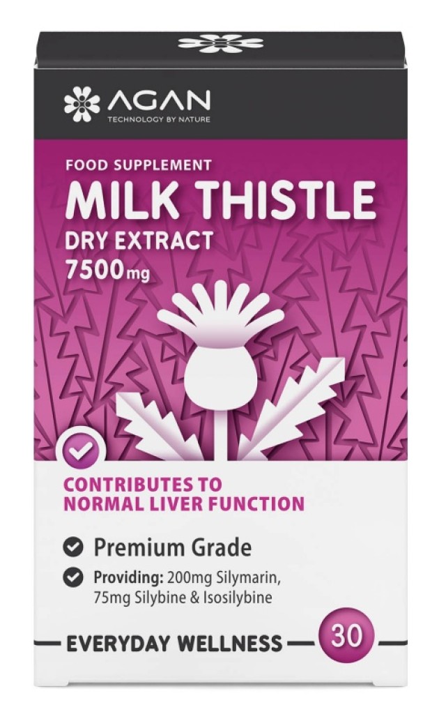 Agan Milk Thistle Γαϊδουράγκαθο 7500mg 30caps