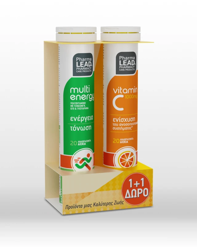 Pharmalead Multi Energy 20tabs Αναβράζουσες &Vitamin C 1000mg Δώρο