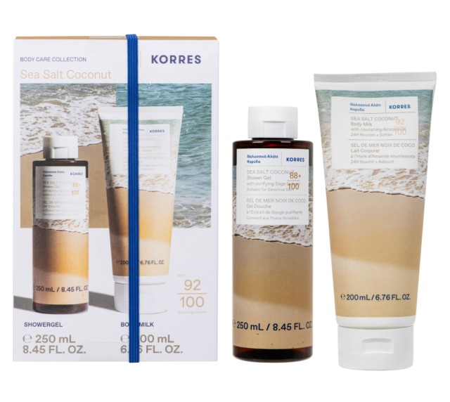 Korres Body Care Collection Sea Salt Coconut Αφρόλουτρο & Γαλάκτωμα Σώματος Promo Pack