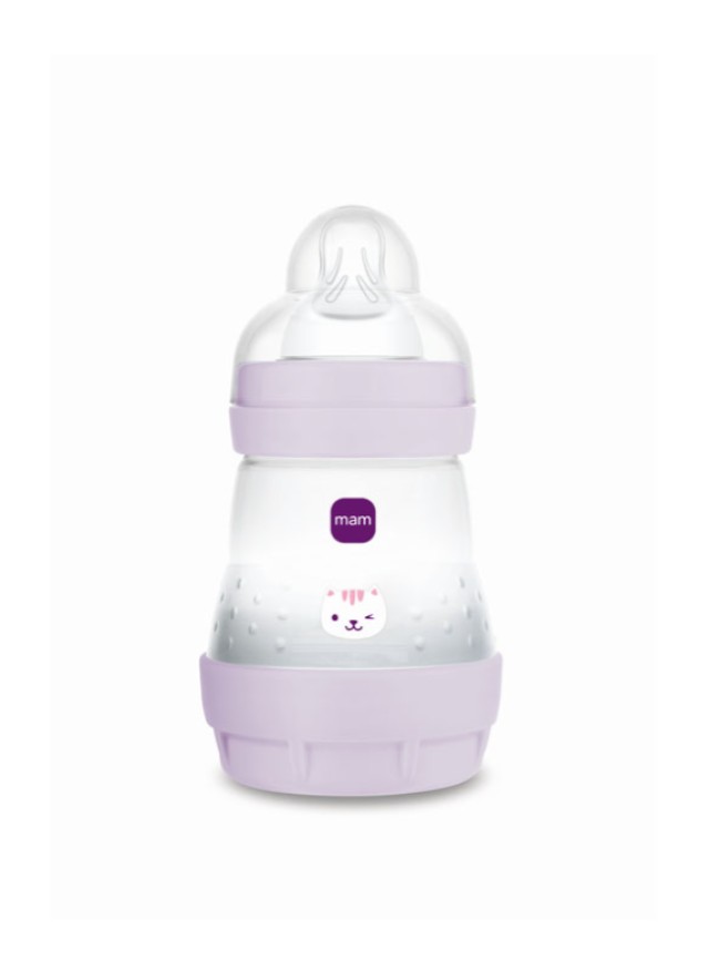 MAM Μπιμπερό Πλαστικό Easy Start Anti-Colic Θηλή Σιλικόνης 0+ 160ml Μωβ