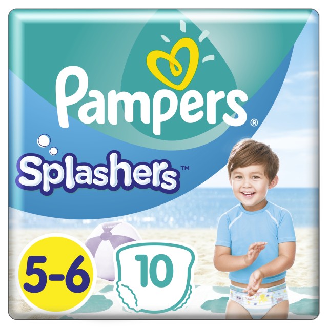 Pampers Splashers Πάνες No 5-6 (14kg+) 10τμχ
