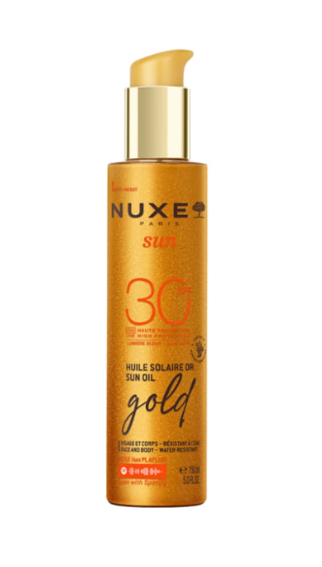 Nuxe Sun Oil Gold SPF30 Ιριδίζον Αντηλιακό Λάδι 150ml